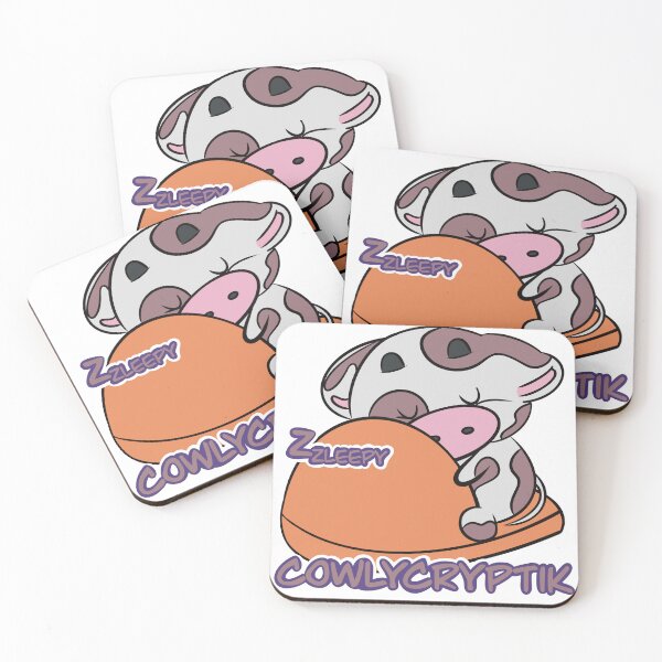 Item preview, CowlyCryptik – Sleepy Chibi Cow Brown designed and sold by CowlyCryptik.