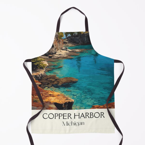 Item preview, Copper Harbor Michigan Vintage Travel Art | Keweenaw Peninsula Scenery designed and sold by TuncGK.