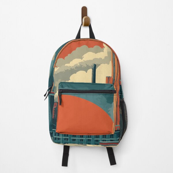 Item preview, Detroit Michigan Vintage Travel Art | Motor City Skyscraper Illustration designed and sold by TuncGK.