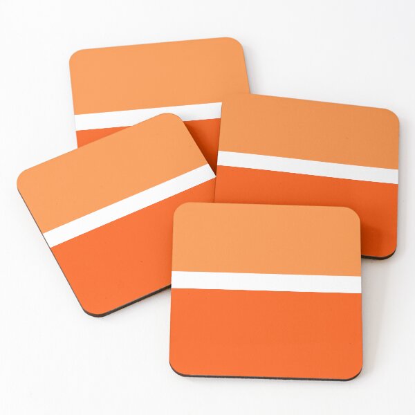Item preview, Orange White Deep Orange Plain Color Block Design  designed and sold by PatternTitan.