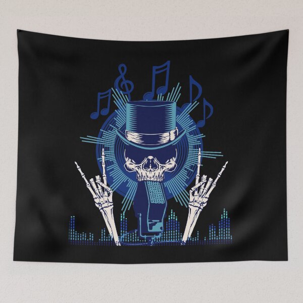Item preview, RockIt Skull Vinyl – Skull Rock Music Artwork designed and sold by ToSaDesigns24.