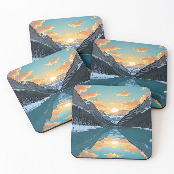 Item preview, Golden Dawn Over Lake Louise designed and sold by HorizonHues.