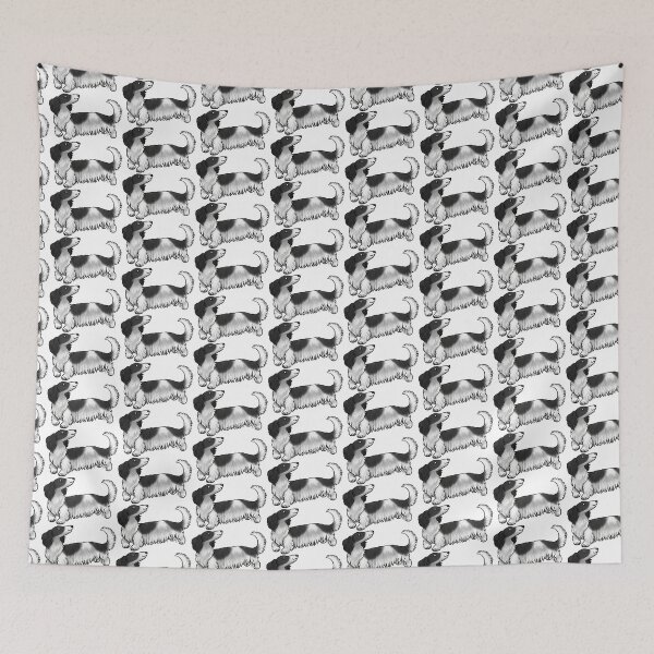 Item preview, Dog - Long Haired Dachshund - Piebald designed and sold by Jennifer Stolzer.