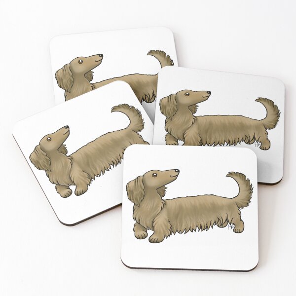 Item preview, Dog - Long Haired Dachshund - Blonde designed and sold by Jennifer Stolzer.