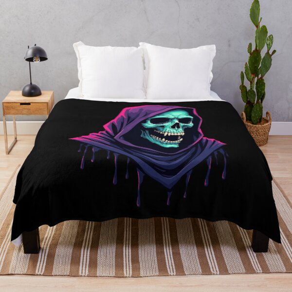 Item preview, Neon Reaper – Skull with a Horror-Style Hood designed and sold by Hans-Design.