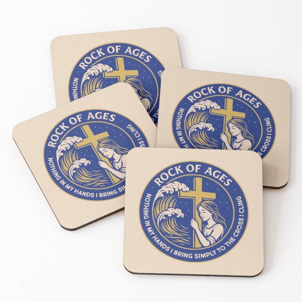Item preview, ROCK OF AGES - Christian Hymn, Reformed Theology, Faith - Blue designed and sold by Glory After Tears.