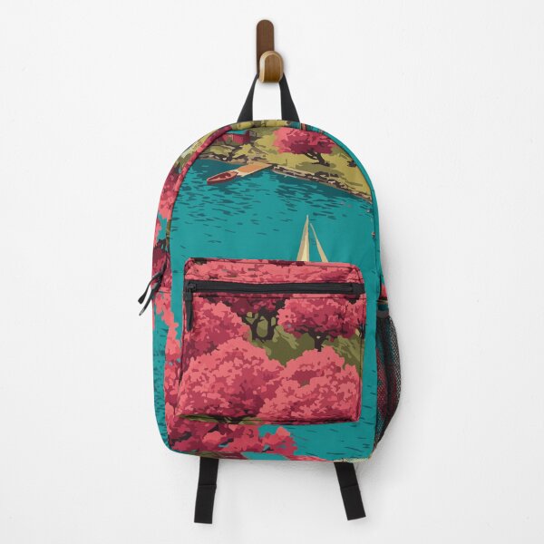 Item preview, Traverse City Michigan Vintage Travel Art | Cherry Blossom Bay designed and sold by TuncGK.