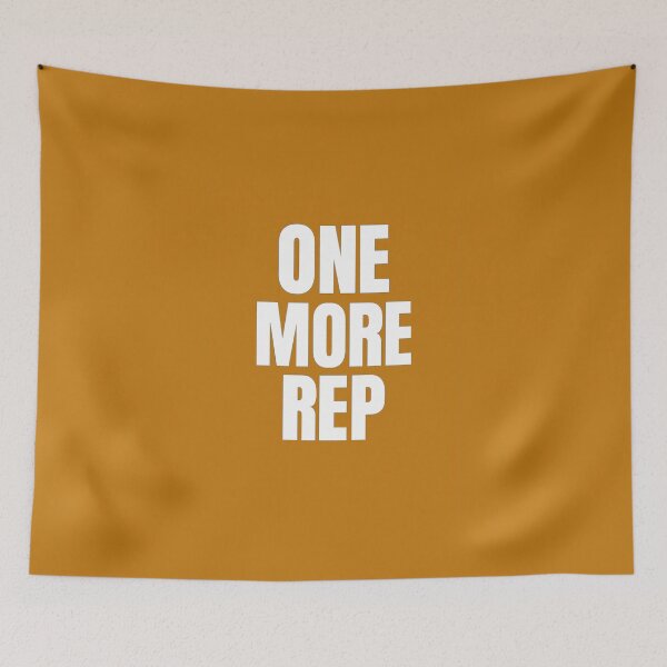 Item preview, One More Rep – Gym Motivation Quote for Relentless Lifters designed and sold by Howling Ink.