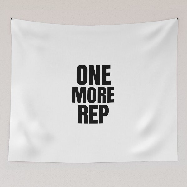 Item preview, One More Rep – Gym Motivation Quote for Relentless Lifters designed and sold by Howling Ink.