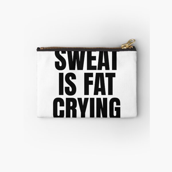 Aperçu de l'œuvre La sueur, c'est la graisse qui pleure – Citation motivante et audacieuse sur le fitness créée et vendue par Howling Ink.