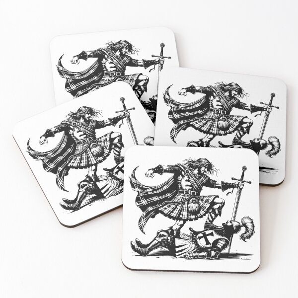 Item preview, Highlander Warrior vs Crusader – Celtic Battle Art designed and sold by CelticSoulShop.