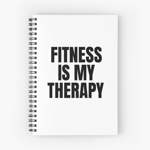 Aperçu de l'œuvre Le fitness est ma thérapie – Citation motivante et audacieuse créée et vendue par Howling Ink.