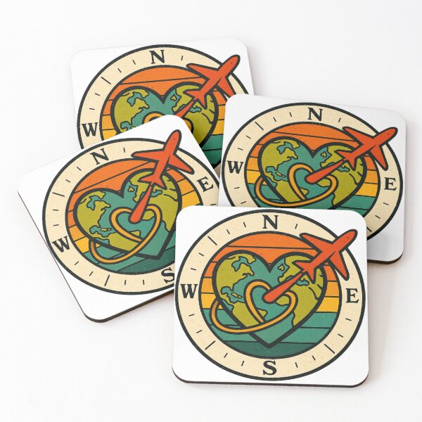 Item preview, Love To Travel – Retro Compass Wanderlust Design designed and sold by PanGieroj.