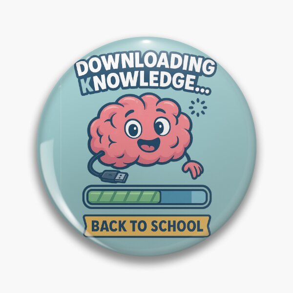 Item preview, Downloading Knowledge - Back to School – Fun Education & Student Life Design designed and sold by AddictiveDesign.