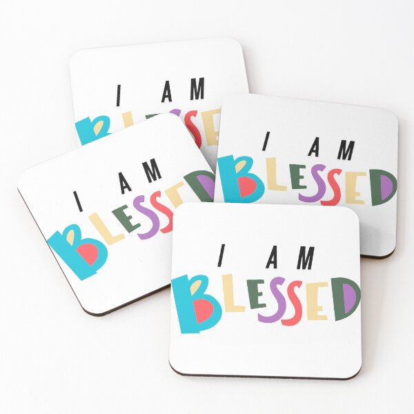 Item preview, I Am Blessed Christian Inspirational Typography designed and sold by EngeeWealth.