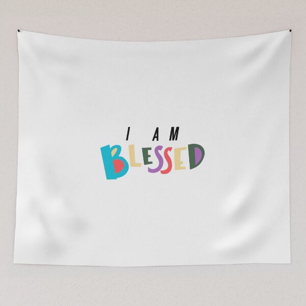 Item preview, I Am Blessed Christian Inspirational Typography designed and sold by EngeeWealth.