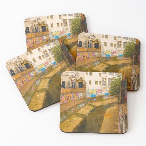 Item preview, Urban Graffiti Canal – Street Art Cityscape designed and sold by Mdlezieyes.