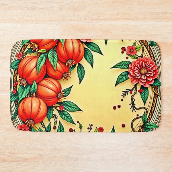 Item preview, Festive Fall Floral Illustration Design designed and sold by Health And Fitness Posts e-Store.