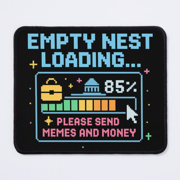 Item preview, Empty Nest Loading – Funny Retro Pixel Gamer Humor designed and sold by I AM BRO.