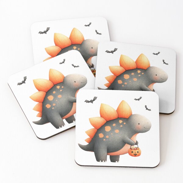 Item preview, Trick-or-Treat Stegosaurus — Spooky-Cute Halloween Dino designed and sold by VikArt7.