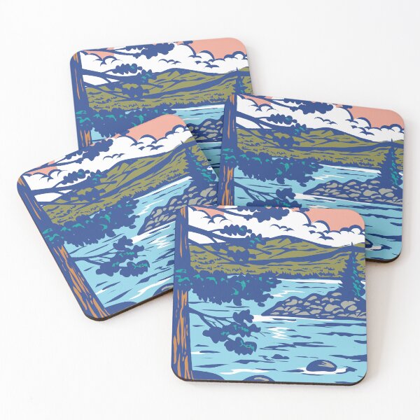 Item preview, WPA Art Emerald Bay State Park in South Lake Tahoe California designed and sold by patrimonio.