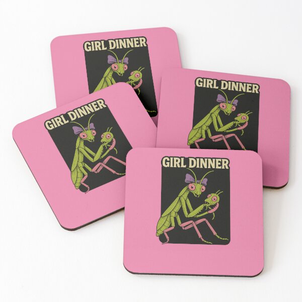 Item preview, Girl Dinner Funny Praying Mantis Dark Humor Meme Design designed and sold by FrictionMaxxing.