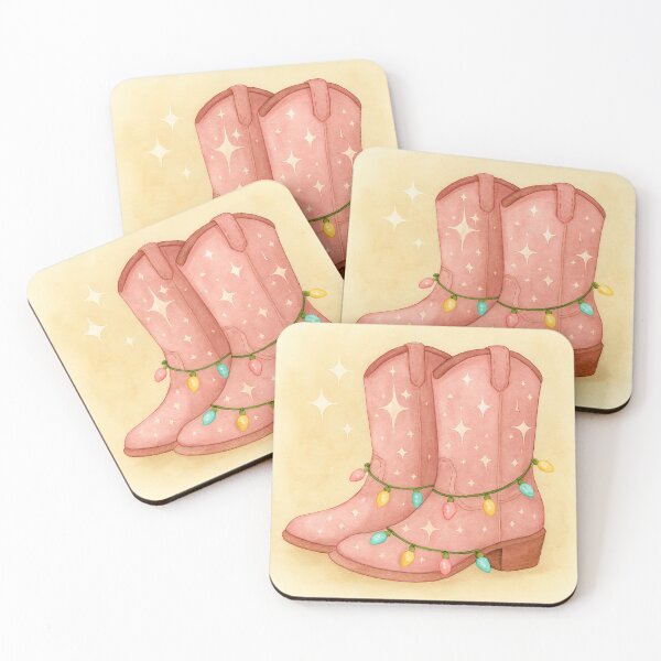 Item preview, Pink Cowboy Boots Christmas Glam designed and sold by CreatedbyKandJ.