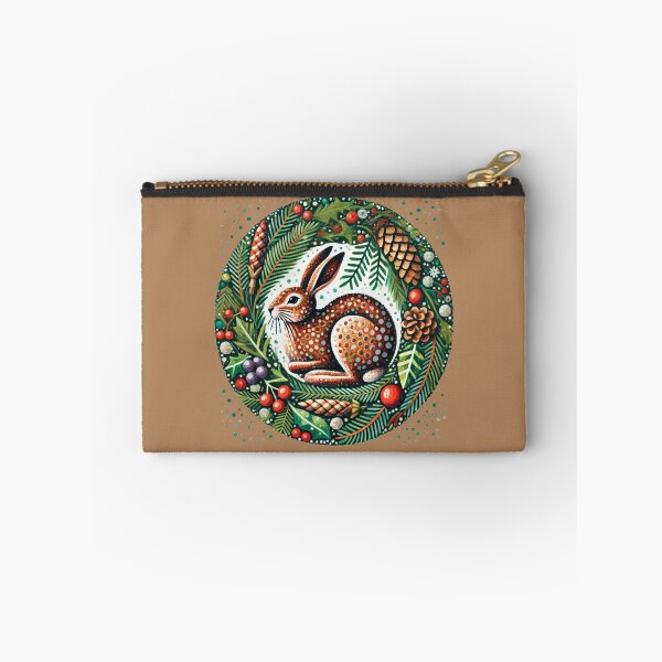Item preview, Winter Rabbit Woodland Christmas Nature Pinecone Holiday Design designed and sold by FrictionMaxxing.