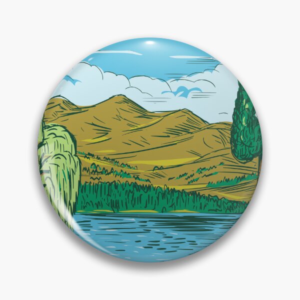 Aperçu de l'œuvre Dessin du lac Hume dans la forêt nationale de Sequoia en Californie créée et vendue par patrimonio.