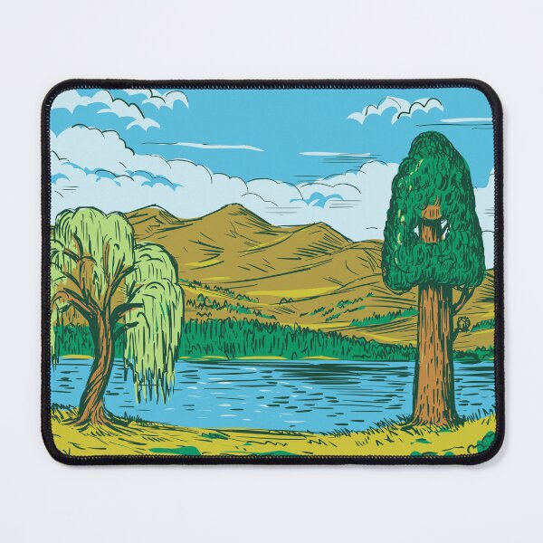 Item preview, Hume Lake in Sequoia National Forest California Drawing designed and sold by patrimonio.