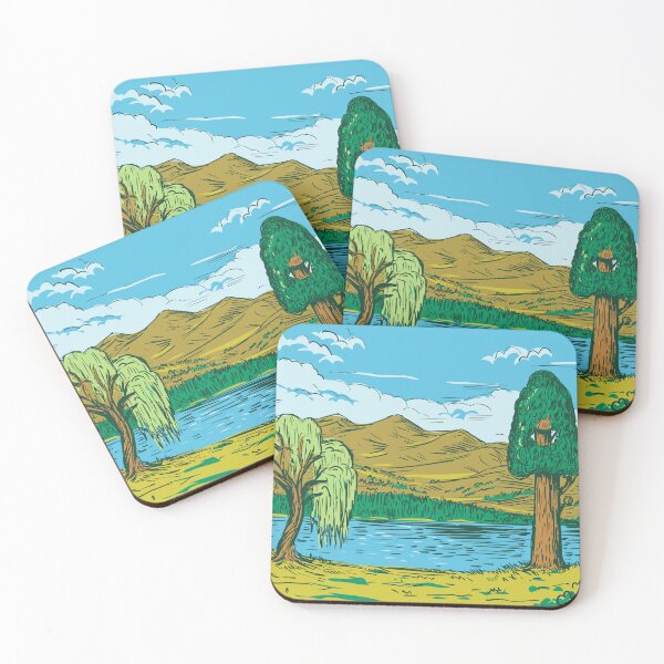 Item preview, Hume Lake in Sequoia National Forest California Drawing designed and sold by patrimonio.