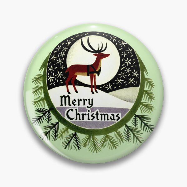 Item preview, Merry Christmas Reindeer Vintage Winter Holiday Nature Design designed and sold by FrictionMaxxing.