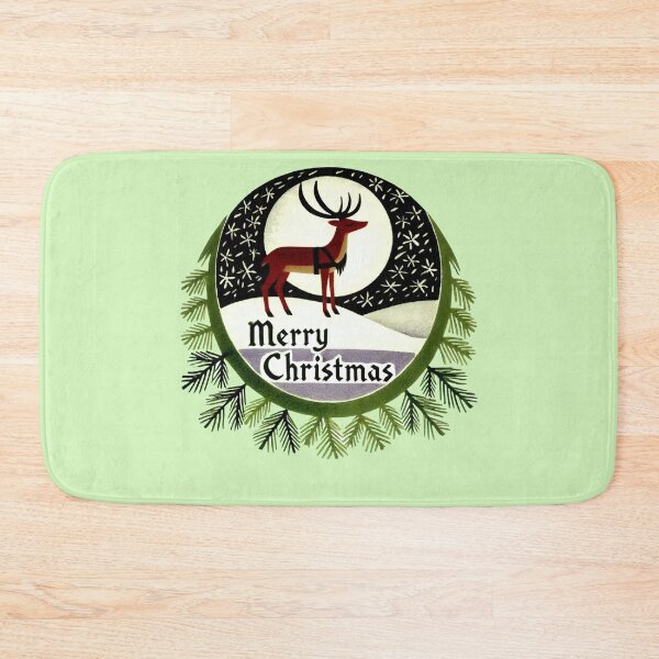 Item preview, Merry Christmas Reindeer Vintage Winter Holiday Nature Design designed and sold by FrictionMaxxing.