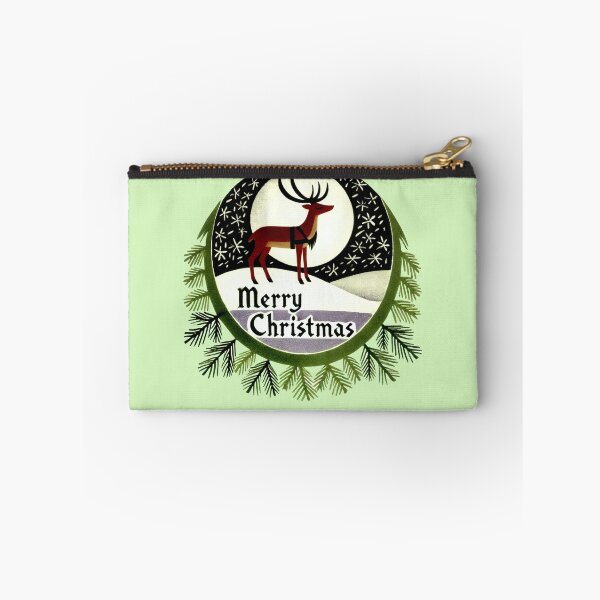 Item preview, Merry Christmas Reindeer Vintage Winter Holiday Nature Design designed and sold by FrictionMaxxing.