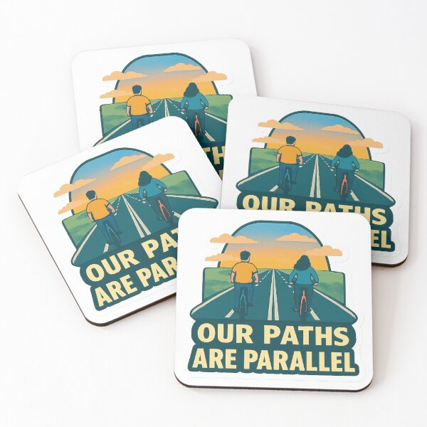 Item preview, Our Paths Are Parallel – Emotional Bicycle Sticker designed and sold by Parinlada.