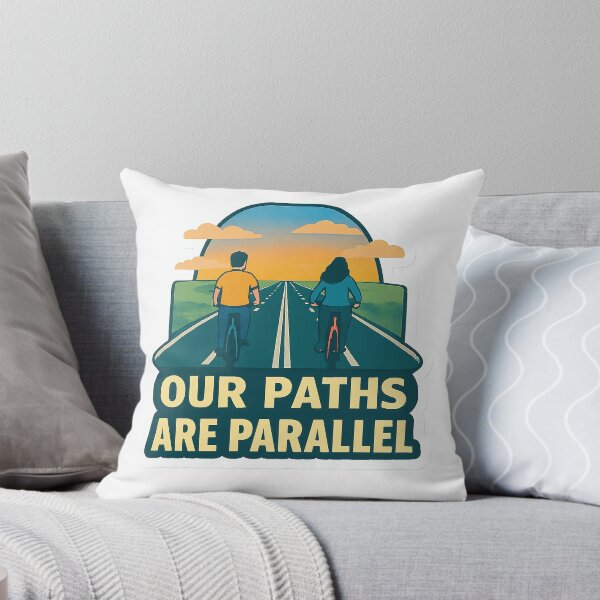 Item preview, Our Paths Are Parallel – Emotional Bicycle Sticker designed and sold by Parinlada.