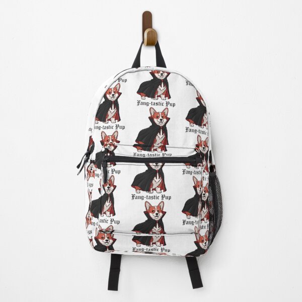 Item preview, Fang-tastic Pup – Vampire Corgi with Flowing Cape and Playful Fangs designed and sold by zoughlal.