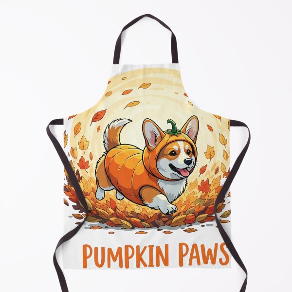 Item preview, Pumpkin Paws – Frolicking Corgi in Pumpkin Costume with Autumn Leaves  designed and sold by zoughlal.