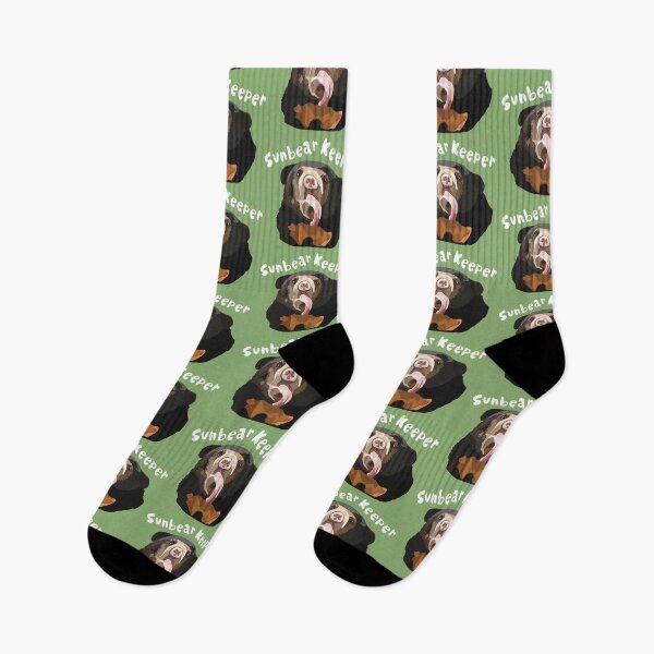 Item preview, S is for Sun Bear, Sun Bear Artwork – Unique Tropical Bear Illustration and Wildlife Design designed and sold by PrettylittlepastelUk.