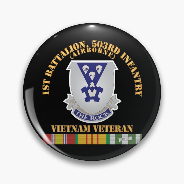 Artikelvorschau, Armee - 1. Bataillon 503. Infanterie - Vietnam-Veteran X 300 entworfen und verkauft von Military Insignia Products.
