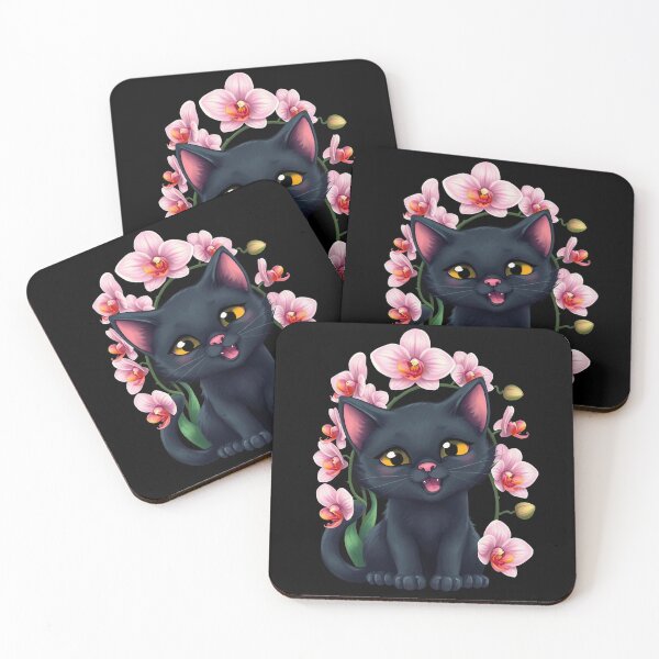 Item preview, Black cat with flowers n.14 designed and sold by Filotecnia.