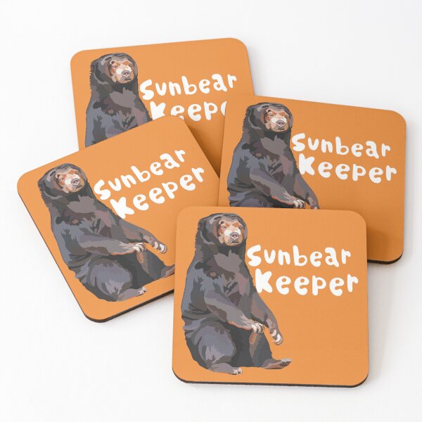 Item preview, S is for Sun Bear, Sun Bear Artwork – Unique Tropical Bear Illustration and Wildlife Design designed and sold by PrettylittlepastelUk.