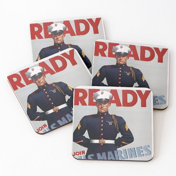 Item preview, U.S. Marines - Ready - World War II Recruitment Poster designed and sold by Jon-Baran.