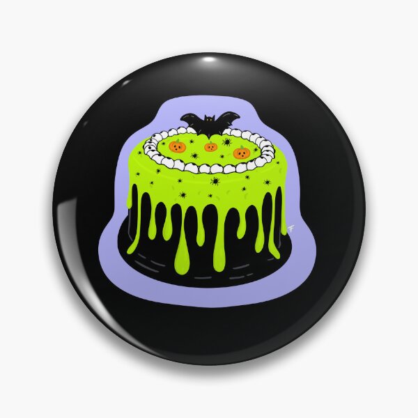 Item preview, Creepy Halloween Cake - Purple Outline  designed and sold by The Abysmall.