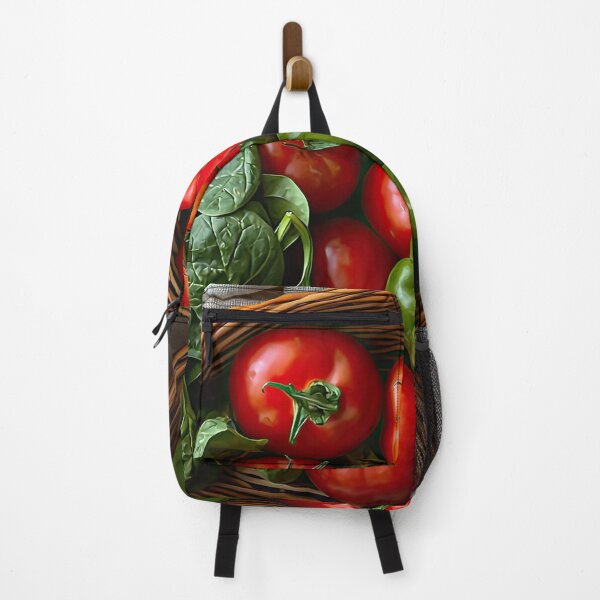 Item preview, Basket of Fresh Tomatoes, Spinach, and Green Pepper designed and sold by Shannon Hilson.