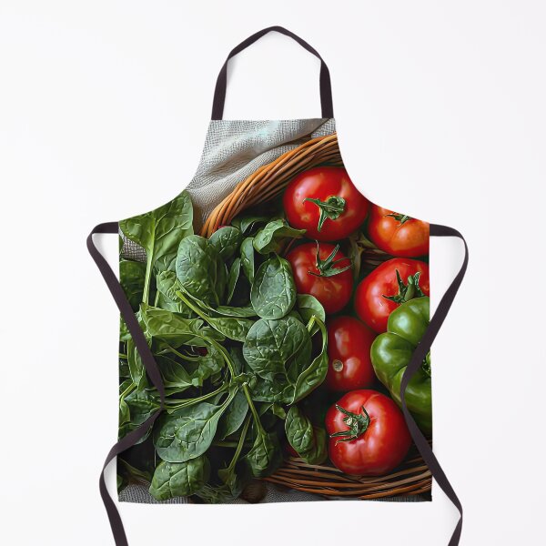 Item preview, Basket of Fresh Tomatoes, Spinach, and Green Pepper designed and sold by Shannon Hilson.