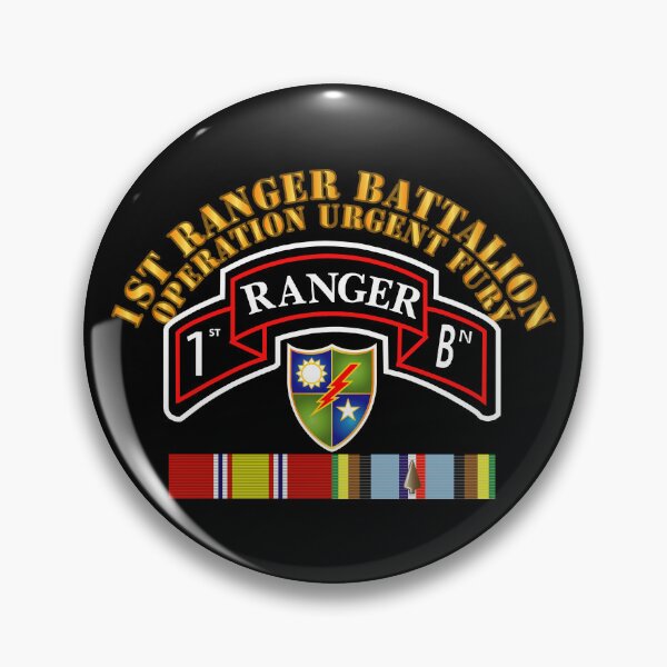 Artikelvorschau, Armee – 1. Ranger-Bataillon – Operation Urgent Fury mit Svc-Bändern X 300 entworfen und verkauft von Military Insignia Products.