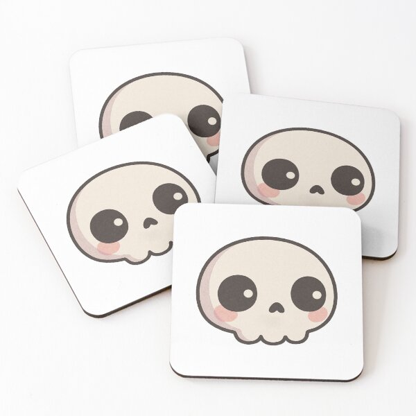 Item preview, Skull Illustration, Cute Kawaii Halloween Skeleton Head Art designed and sold by Vendeloc.