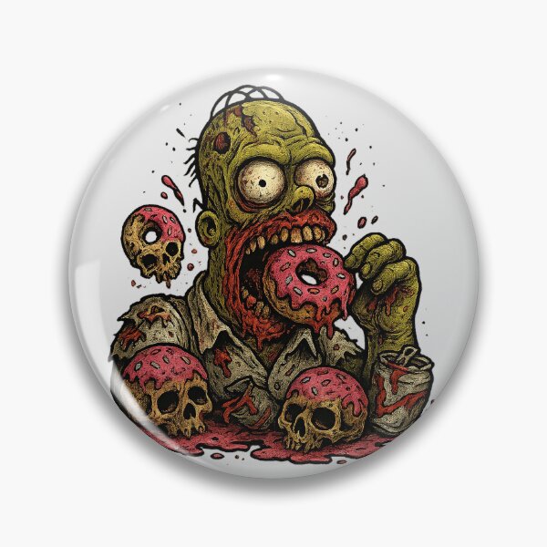 Item preview, Zombie Homer Simpson – Halloween Donut Horror designed and sold by SnapLabDesigns.