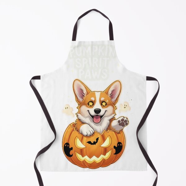 Item preview, Pumpkin Spirit Paws – Frolicking Corgi Emerging from Carved Pumpkin designed and sold by zoughlal.